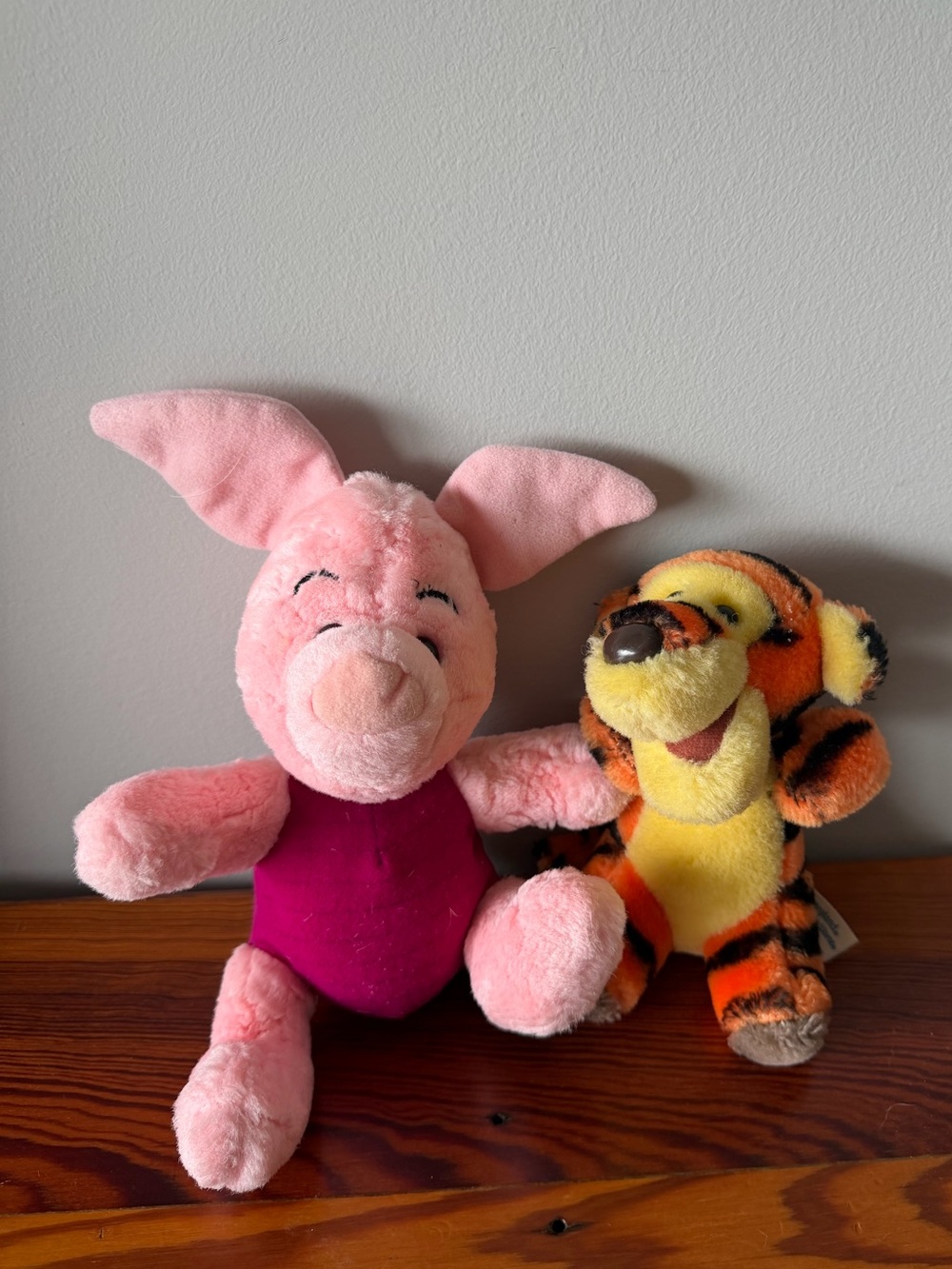 Vintage 90s Disney Piglet and Tigger Plush Toys